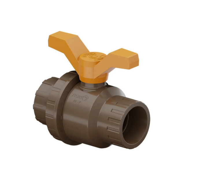 Imagem 1 de REGISTRO ESFERA SOLDAVEL 40MM X 1 POLEGADA E 1/4 EM PVC MARROM PARA AGUA FRIA